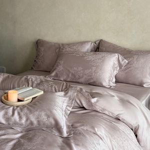 Nouvelle Arrivée 2026 – Parure <span class=keywords><strong>de</strong></span> <span class=keywords><strong>Lit</strong></span> 4 Pièces en Lyocell 60S Jacquard Violet Bio pour l'Été – Housse <span class=keywords><strong>de</strong></span> <span class=keywords><strong>Couette</strong></span> Rafraîchissante pour la Maison - Product Image 3