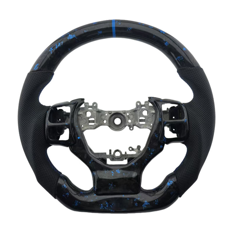 ฟอร์จคาร์บอน+หนัง+เย็บลายแถบสีน้ำเงินเข้ม