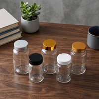 Mattierte Transparente Kapsel-Flasche, Medizinische Weithalsglas-Reagenzflasche, Reagenz-Dosierflasche