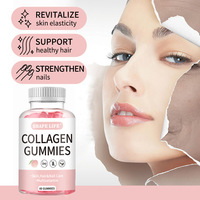 Vente chaude Collagène Gummies Beauté Cheveux Peau Ongles Biotine Vitamine Suppléments Saveur De Fruits Beauté Gummies