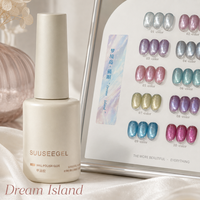 Suuseegel 2026 Nouvelle Arrivée Dream Island Kit de Vernis Gel Effet Œil de Chat Perles de Verre 10 Couleurs 15ml pour Salon de Manucure