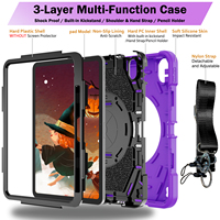 Casing Tablet Anti-Shock Premium PC Silikon dengan Stand Putar dan Tempat Pensil untuk Anak-Anak dan Pelajar untuk iPad 10th 2022