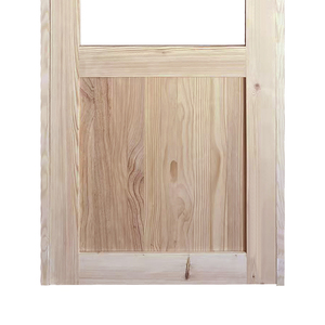 Porta Interna in Vetro con Arco in Pino Massiccio, Porta in <span class=keywords><strong>Legno</strong></span> Naturale con Venature Grezze per Ingresso di Casa, Divisorio e Decorazione - Product Image 5