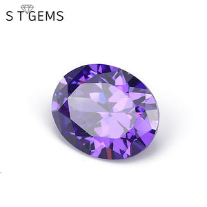 Direct Factory <strong>Synthetic</strong> <strong>Diamond</strong> Amethyst <strong>Machine</strong> Cut Oval Shape Cubic Zirconia Gems for Rings - Product Image 6