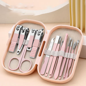Prezzo basso 14 pezzi Set di accessori per Manicure e Pedicure in acciaio inox strumenti per la cura personale tagliaunghie toelettatura Kit con custodia - Product Image 2