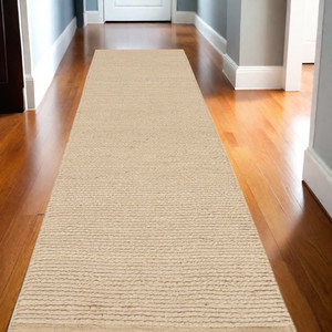 HMS 12 'Beige juta intrecciata a mano tappeto tradizionale stile bohémien geometrico modello astratto fatto a mano lavabile a mano per la casa Picnic