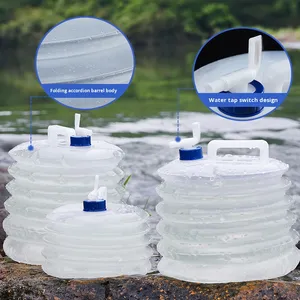 Outdoor Collapsible Bucket Foldable <b>Water</b> Bag Survival <b>Water</b> Storage Portable <b>Water</b> Carrier <b>Container</b> Camp Camping Equipment - Product Image 2
