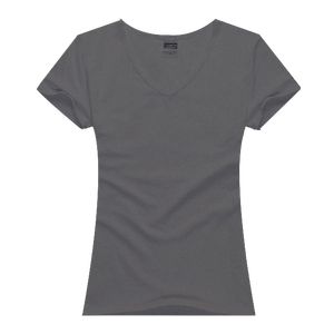 Bán Buôn Trống Đồng Bằng 100% Bông <span class=keywords><strong>V</strong></span>-Cổ Áo Thun Cô Gái 'T Áo Sơ Mi Tùy Chỉnh In Ấn Kỹ Thuật Số <span class=keywords><strong>V</strong></span>ới Logo In Phụ Nữ <span class=keywords><strong>V</strong></span> Cổ T-Shirts - Product Image 4
