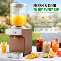Distributeur de jus de fruits réfrigéré de comptoir avec réservoir transparent, machine à boissons froides pour buffet, hôtel, restauration, fête, événement