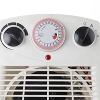 Pengatur waktu 24 jam 1000/2000W, pemanas kipas listrik dengan pilihan angin dingin/hangat/panas