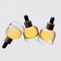 Flacon compte-gouttes plat rond en verre de 15 ml, 30 ml, 50 ml, rechargeable par vis, vide, pour l'échantillonnage d'huiles essentielles et d'aromathérapie