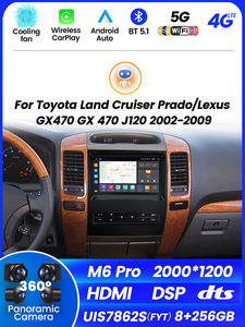 M6 PRO/PRO PLUS 2K écran QLED vidéo de voiture pour <span class=keywords><strong>Toyota</strong></span> <span class=keywords><strong>Land</strong></span> <span class=keywords><strong>Cruiser</strong></span> PradoLexus GX47 GX 470 J120 2002-2009 lecteur dvd de voiture avec gps - Product Image 3