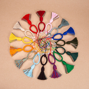 Porte-clés à pompon style tibétain Suiyuan 5 cm en polyester, accessoire de suspension pour téléphone portable, vente en gros - Product Image 1
