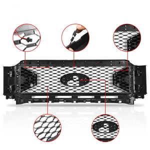 Gobison Neuestes Design 2021+ Frontgrill Schwarzes Mesh-Gitter Mit LED-Licht für <span class=keywords><strong>FORD</strong></span> F150 Frontgrill - Product Image 6