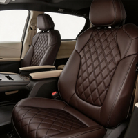 Housse de siège de voiture en cuir de luxe imperméable à motif diamant, résistante à l'usure, sur mesure pour Toyota Sienna XSE