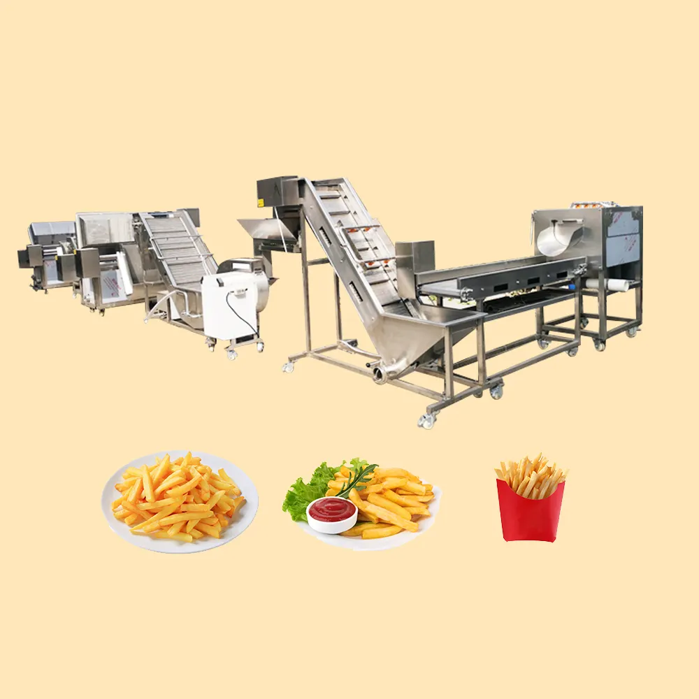 Komplette voll automatische Pommes Frites Herstellung Maschine Preis Gefrorene Kartoffel chips Produktions linie