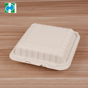 Personalizado Biodegradable maíz Almidón 3-Compartmnt comida para llevar caja combinada de almidón de maíz comida caja con tapa - Product Image 2