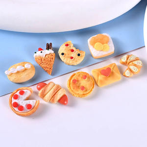CHENXI Miniaturas de Resina de Pan y Postres, Cabujones Planos, Dijes para Teléfono, Decoración, Accesorios para Manualidades DIY - Product Image 1