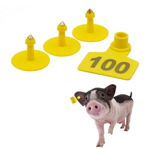 Étiquettes d'oreille de porc en plastique en gros avec numéro de 1 à 100 cartes d'identification de truie signe de contrôle des <span class=keywords><strong>animaux</strong></span> applicateur d'oreille de porc - Product Image 2