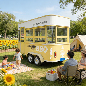 Outdoor Camping Food Truck Portable Mobile Kitchen Catering <b>Trailer</b> for Festival Events - Product Image 1