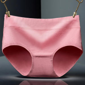 Odm/Oem, ropa interior de algodón de cintura media para mujer, bragas interiores para uso diario, bragas de talla grande teñidas lisas Para Mujer - Product Image 5