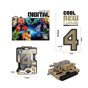 Véhicules transformables 2 en 1, figurines de camion de déformation créative à collectionner, jouets éducatifs en plastique DIY, robots STEM - Product Image 3
