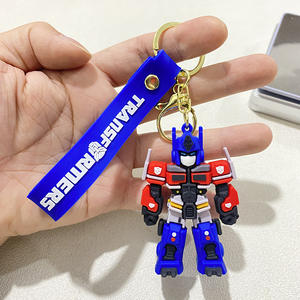 子供のための新しいトランスフォーマーOptimusプライムビーメガトロンPVCプラスチックキーチェーン漫画アニメにインスパイアされた鉄カラビナーペンダント - Product Image 5