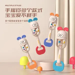 Giocattoli per neonati in silicone per bambini dentini sonaglio divertenti giocattoli maraca