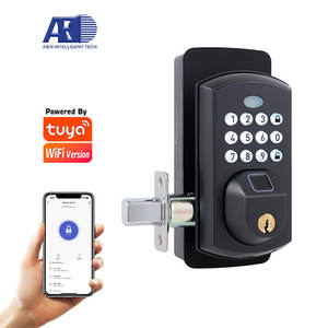 Tuya App Cloud Serrure à pêne dormant en alliage de zinc Mot de passe biométrique numérique Empreinte digitale Pêne dormant intelligent pour la maison - Product Image 1