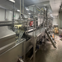 Fabricant indien de ligne de production de friteuses à chips de pommes de terre ondulées de grande capacité (500 kg à 800 kg/h) pour les usines alimentaires