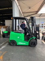 Hangcha Forklift elektrik 1500 1800 2000 2500 3000 3500kg, truk angkat bahan industri peralatan gudang penanganan