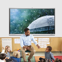 Tableau blanc interactif intelligent 75 pouces Android 15/16 AI avec caméra 4K et écran tactile – Nouveau style pour l'enseignement