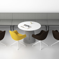 Table basse ronde minimaliste en bois pour bureaux commerciaux, mobilier de maison et espaces de coworking