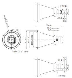 Mô-đun máy ảnh nhiệt | ống kính athermalized 100mm | 640*512 25/30fps,50Hz | <span class=keywords><strong>Camera</strong></span> CVBS | <span class=keywords><strong>Analog</strong></span> | Ống kính cố định | - Product Image 4