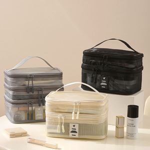 OEM Mesh Handbag Toiletry <b>Bag</b> Portable Travel Organizers for <b>Makeups</b> <b>Large</b> Cosmetic case Beach <b>Bag</b> - Product Image 6