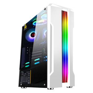 OEM 강화 유리 ATX 스마트 케이스 데스크탑 컴퓨터 상자 최고의 가격 <span class=keywords><strong>Cpu</strong></span> 캐비닛 컴퓨터 케이스 게임 강화 케이스 블랙 - Product Image 2