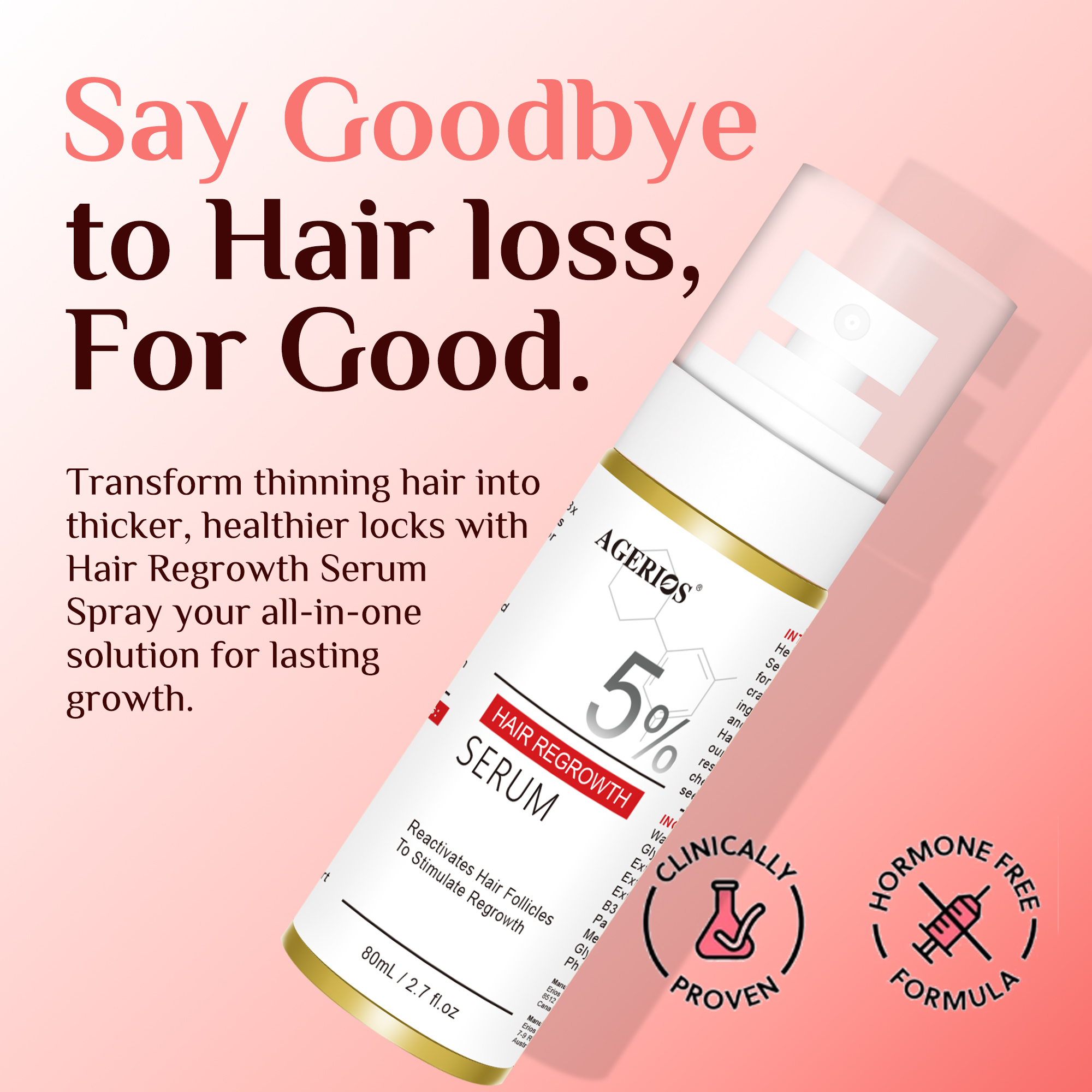 Sérum de repousse des cheveux