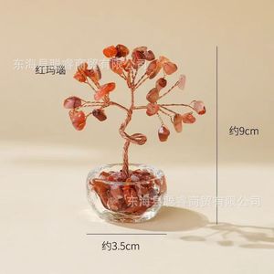 Arbre à Monnaie en Cristal, Arbre de Vie, Décoration de Bureau, Feng Shui, Cadeau de Bureau, Ensemble Multi-Pièces, Forme Irrégulière Jaune - Product Image 3