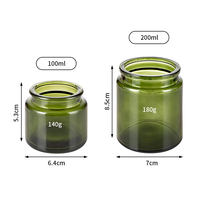 Pot à bougie en verre transparent ambre vert avec couvercle en liège, conteneur de rangement cylindrique pour la maison, idéal pour la Saint-Valentin