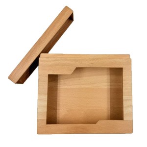 Beechwood Photo <b>Frame</b> Square Handmade Wooden Desktop Ornament Chinese Style Retro Design - Product Image 1