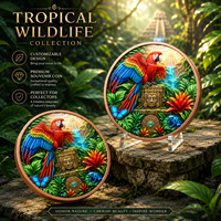 Pièce de monnaie en cuivre 1 oz 999, motif animal de la forêt tropicale, relief 3D, couleur UV inaltérable, art de la biodiversité