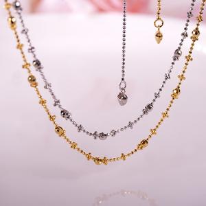 Collier en argent pur S925 avec perles en forme de fleur d'olivier, design élégant de niche française, vintage, tendance, chaîne de pull - Product Image 1