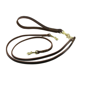 Laisse en cuir double face pour chien, pour 2 animaux simultanément, anti-emmêlement, pour l'entraînement des petits chiens - Product Image 4