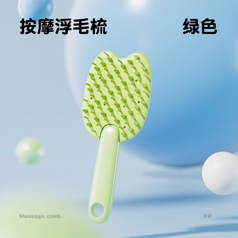 Double-sided pet lint remover brush (green)