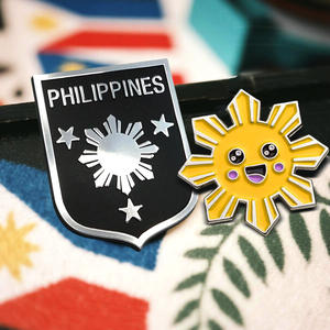 Заводская изготовленная на заказ шпилька с флагом Филиппин на лацкан национальный цветок сампагита Прайд Металлический Эмалированный значок туристический магазин сувенирные аксессуары - Product Image 4