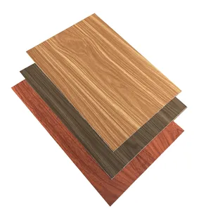 Warna kayu dilapisi alucotbon 1220x2440mm dengan inti tidak rusak aluminium Panel komposit Acp/acm lembar