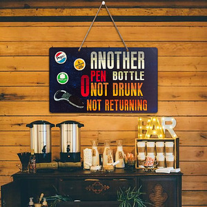 Vintage wooden welcome sign for pubs, wall <b>decorations</b>, bar signs, wooden slogans, doorplates, and <b>decorative</b> hangings. - Product Image 3