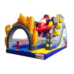 Scivolo Gonfiabile Gigante a Tema Pista di Formula Uno, Castello Gonfiabile Formula - Product Image 1