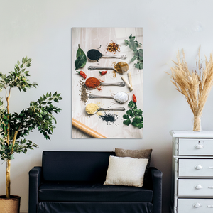Lienzo Impreso: Decoración Moderna de Comida con Hierbas y Especias, ARTE EN VIDRIO TEMPLADO - Product Image 3