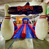 Jeu de tir gonflable de bowling, jeu gonflable commercial à louer